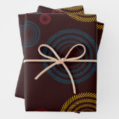 Speelbare, kleurrijke, trendy, koele gestreepte ci inpakpapier vel (In situ)