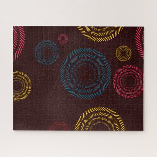 Speelbare, kleurrijke, trendy, koele gestreepte ci legpuzzel (Horizontaal)