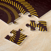 Speelbare, kleurrijke, trendy, koele gestreepte ci legpuzzel (Zijkant)