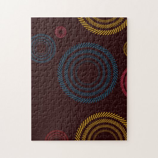 Speelbare, kleurrijke, trendy, koele gestreepte ci legpuzzel (Verticaal)
