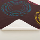 Speelbare, kleurrijke, trendy, koele gestreepte ci sherpa deken (3/4)