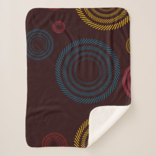 Speelbare, kleurrijke, trendy, koele gestreepte ci sherpa deken