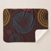 Speelbare, kleurrijke, trendy, koele gestreepte ci sherpa deken (Voorkant (horizontaal))