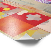 Speelbare Koe, een artistieke en eclectische colla Foto Afdruk (Hoek)