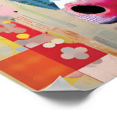 Speelbare Koe, een artistieke en eclectische colla Poster (Hoek)