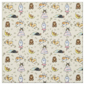 Speelbare Pomeranians Sand Stof (Swatch)
