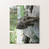 Speelbare, schattige, slimme en vriendelijke bavia legpuzzel (Verticaal)