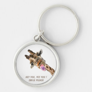 Speelbare Sleutelhanger Happy Giraffe Tongue uit -