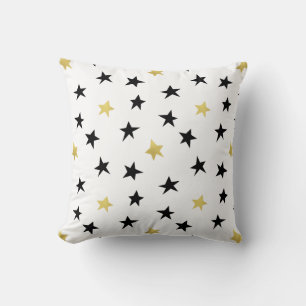 Speelbare sterren - Zwarte & Gold Pillow Kussen