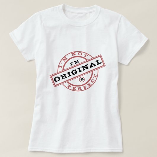 Speelbare T-Shirt Stamp - Ik ben origineel - niet  (Design voorkant)