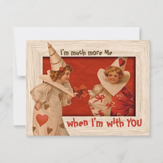 Speelbare Vintage Pierrot CC0662 Valentijn Feestdagenkaart (Voorkant)