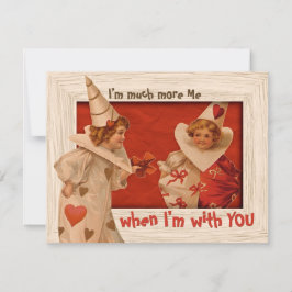 Speelbare Vintage Pierrot CC0662 Valentijn Feestdagenkaart