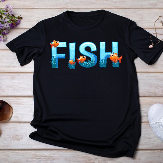 Speelbare vis t-shirt