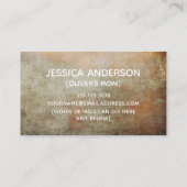 Speeldatum Sinaasappel  bruine gras Kaart Contactkaartje (Achterkant)