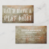 Speeldatum Sinaasappel  bruine gras Kaart Contactkaartje (Voorkant / Achterkant)