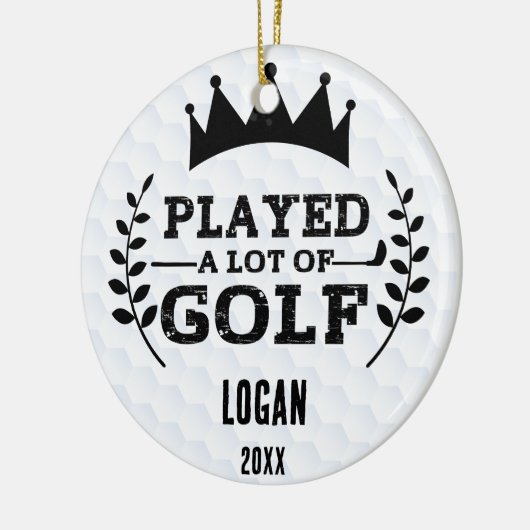 Speelde veel Golf & Custom Name Keramisch Ornament (Links)