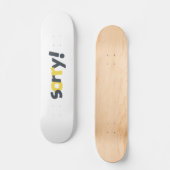Speelend, levendig, gewaagd, modern design van sor persoonlijk skateboard (Voorkant)