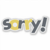Speelend, levendig, gewaagd, modern design van sor sticker (Voorkant)