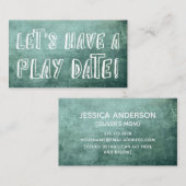 Speelflesje, Groene grasmuis Kaart afspeeldatum Contactkaartje (Voorkant / Achterkant)