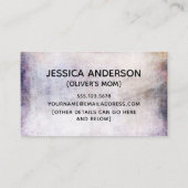 Speelflesje, Kaart voor gematigde spelen Contactkaartje (Achterkant)