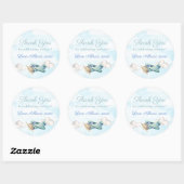 Speelgoed Airplane Travel Baby shower Verjaardag B Ronde Sticker (Vel)