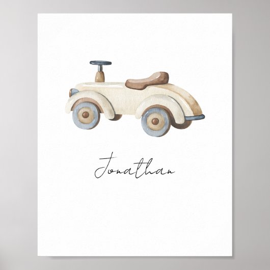   Speelgoed-auto Poster (Voorkant)