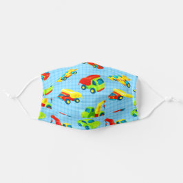 Speelgoed auto's en vrachtwagens stoffen mondkapje