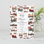  Speelgoed Baby shower van treinen Kaart (Staand voorkant)
