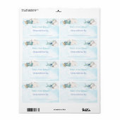 Speelgoed - Baby shower voor reisavontuur in Cloud Etiket (Full Sheet)