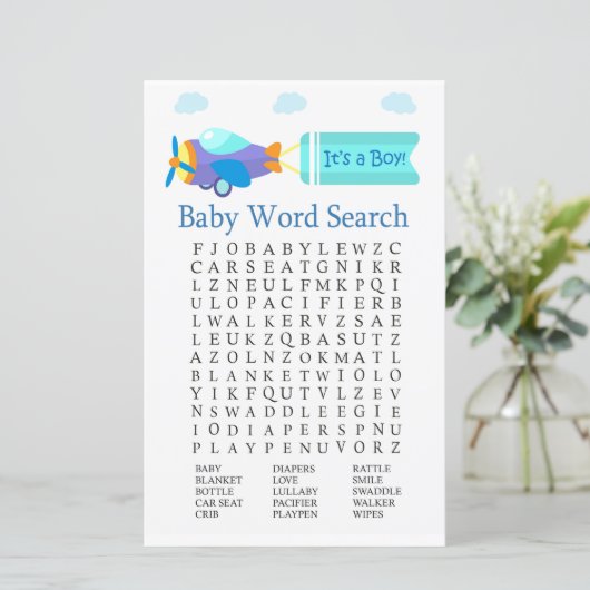 Speelgoed Baby shower Word Search Game (Staand voorkant)