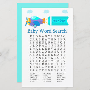 Speelgoed Baby shower Word Search Game