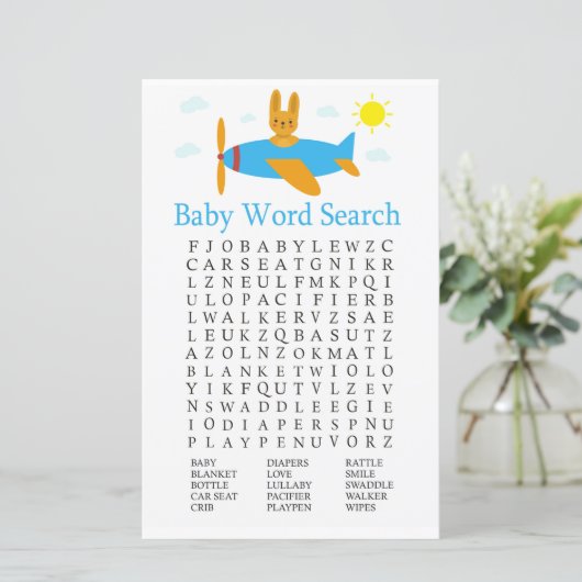 Speelgoed Baby shower Word Search Game (Staand voorkant)
