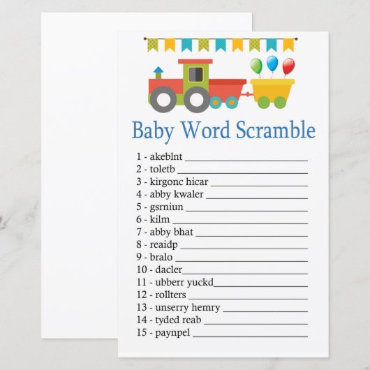 Speelgoed Baby-woordscramble (Voorkant / Achterkant)