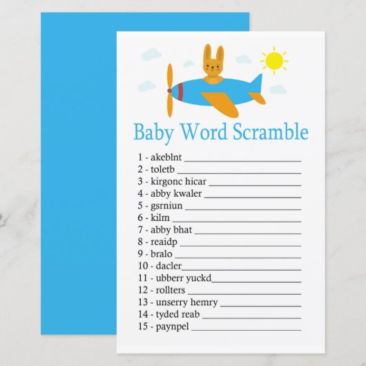 Speelgoed Baby word scramble game (Voorkant / Achterkant)
