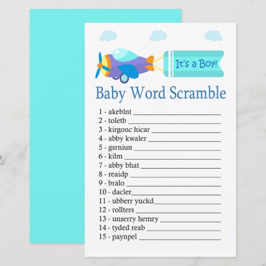 Speelgoed Baby word scramble game (Voorkant / Achterkant)