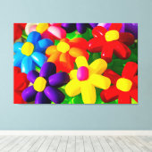Speelgoed ballonbloemen canvas afdruk (Insitu (Houten vloer))