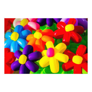 Speelgoed ballonbloemen foto afdruk