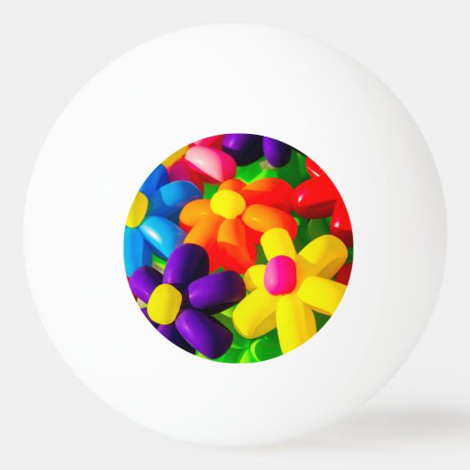 Speelgoed ballonbloemen pingpongbal (Voorkant)