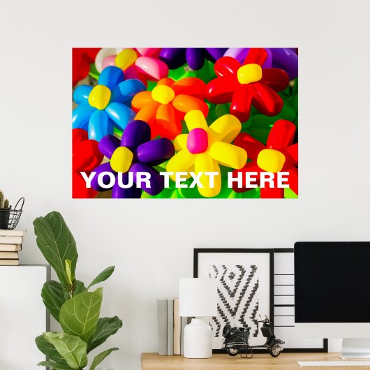 Speelgoed ballonbloemen poster (Thuiskantoor)