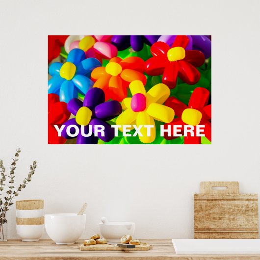 Speelgoed ballonbloemen poster (Keuken)