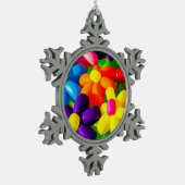 Speelgoed ballonbloemen tin sneeuwvlok ornament (Links)