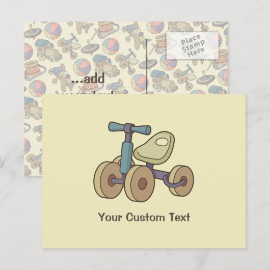 Speelgoed Bike Briefkaart (Voorkant / Achterkant)