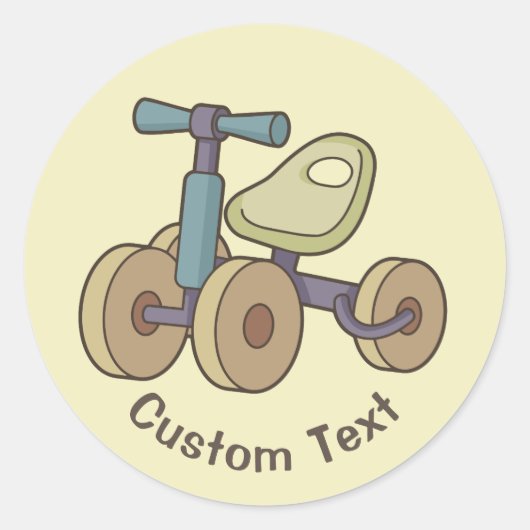 Speelgoed Bike Ronde Sticker (Voorkant)
