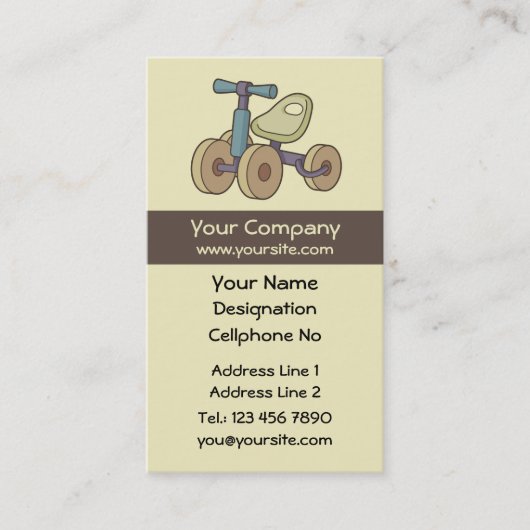 Speelgoed Bike Visitekaartje (Voorkant)