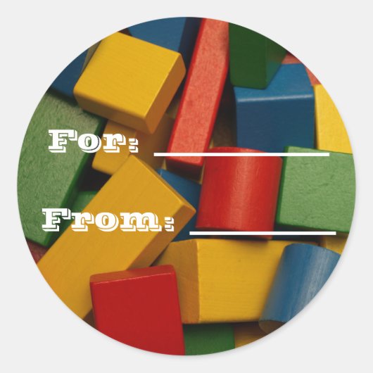 Speelgoed Blocks Cadeau labels (Voorkant)