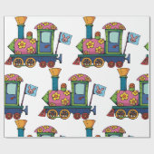 Speelgoed Bloem Trein Cadeaupapier (Vlak)