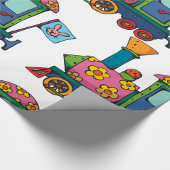 Speelgoed Bloem Trein Cadeaupapier