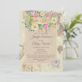  Speelgoed Bloemen Baby shower Kaart (Staand voorkant)