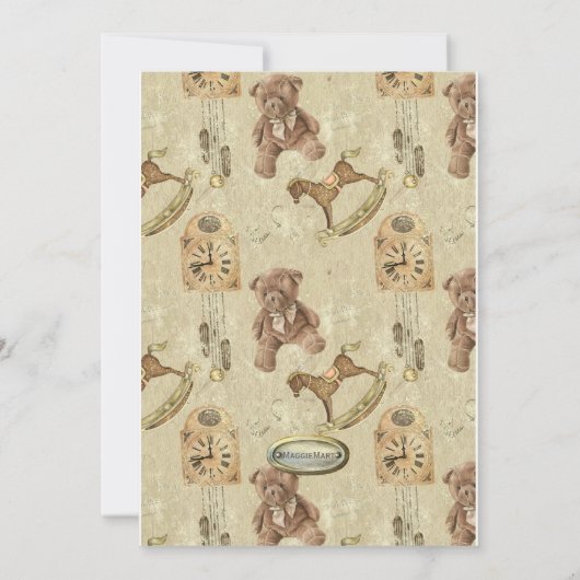 Speelgoed Bloemen Baby shower Kaart (Achterkant)