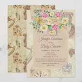 Speelgoed Bloemen Baby shower Kaart (Voorkant / Achterkant)